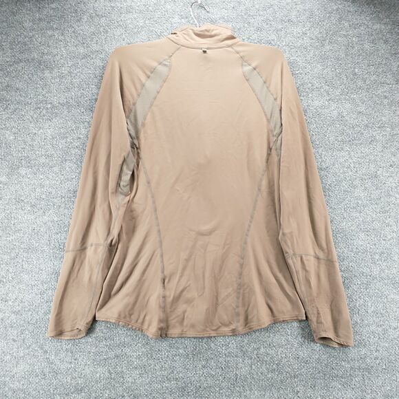 Nike Fit Dry Women's 1/4 Zip Athletic Shirt Brown Large 12-14 Raglan Sleeve - Picture 7 of 16